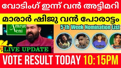 bigg boss malayalam today vote result